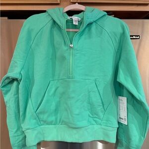 Athleta Green Half-Zip Hoodie